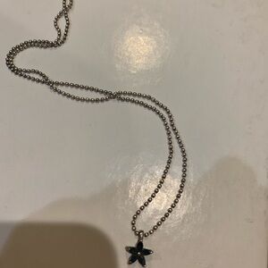Silver Necklace with Blue Star Pendant